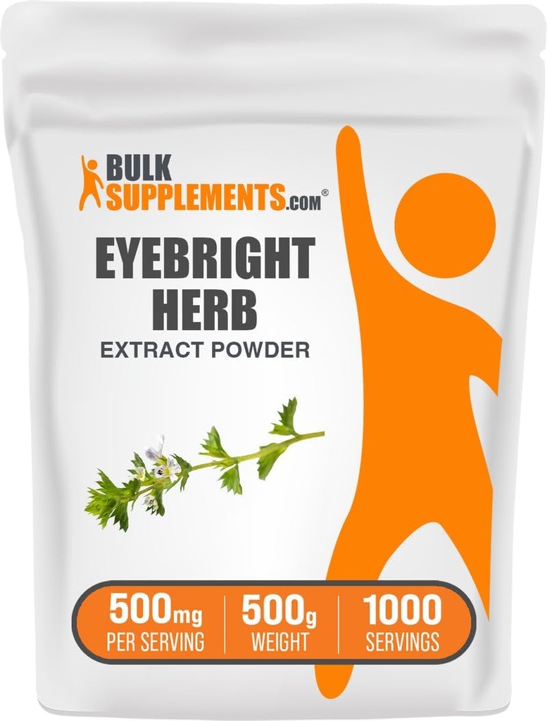 Bulk Assupports.com Eyebright 提取粉末 - Eyebright 提取剂 - 草药补充剂,Gluten Free - 500mg / service, 500g (1.1磅) (Pack of 1)