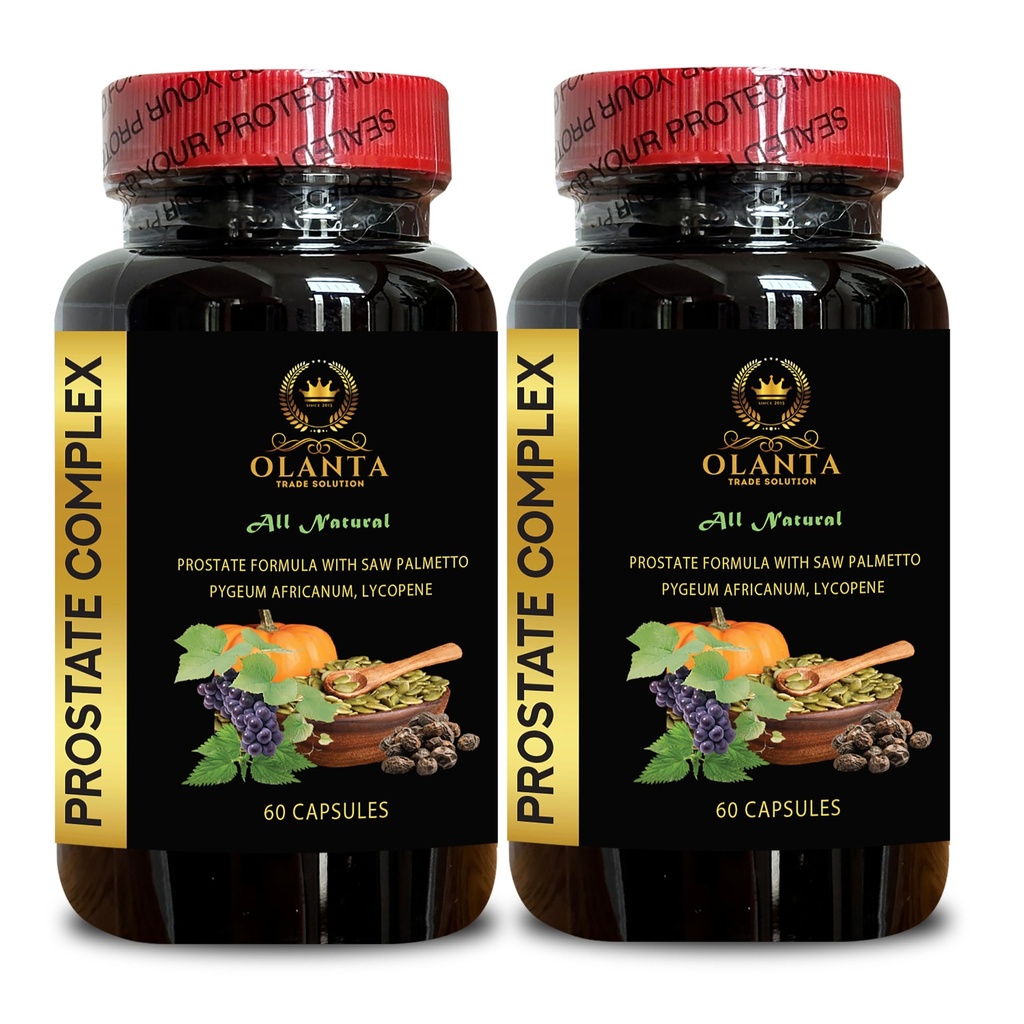 PROSTATE COMPLEX for MEN - 前列腺健康膳食补充剂,Nettle提取前列腺,Saw Palmetto提取剂,Pygeum Africanum提取剂,葡萄种子提取剂,南瓜种子提取剂 - 2瓶