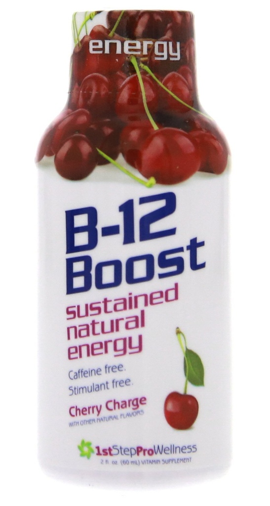 1st Step for Energy B-12 Boost Cherry Charge 12 (2 fl oz) 瓶装