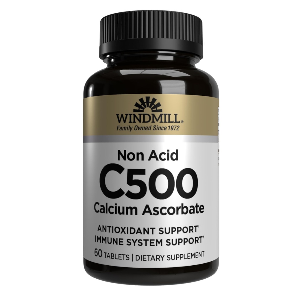 维生素C 平板500mg 非阿齐德木工厂 - 60 by WINDMILL