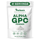 Purisure Alpha GPC粉,25 g,纯Alpha GPC Choline 大脑和焦点补充,CDP Choline 记忆性能和集中补充,无填充器,非GMO,提供42服务
