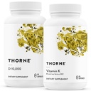 THORNE - Bone Health Bundle - 维生素D3和维生素K - 支持健康骨骼,牙齿肌肉,心血管和免疫功能 - 30至60个服务对象