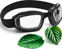 3D 干眼救济眼镜,带有湿气垫和舒适的软胸罩 – 将硅酮干眼罩加在水合舱设计上,普遍适合昼夜使用(透明)