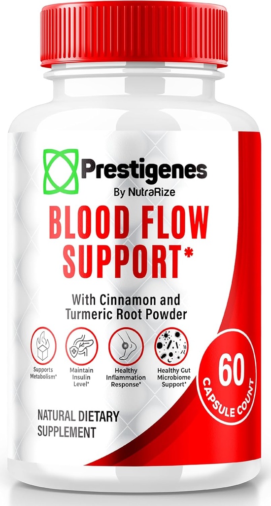 Prestigenes 血液流动 Suppport, Prestigenes to fuel Your Blood stream with the Power of the Natural's Nutrients, Advanced Formative Federal Health, All Natural Prestigenes Reviews (60 Capsules) (原始内容存档于2019-03-09) (英语).