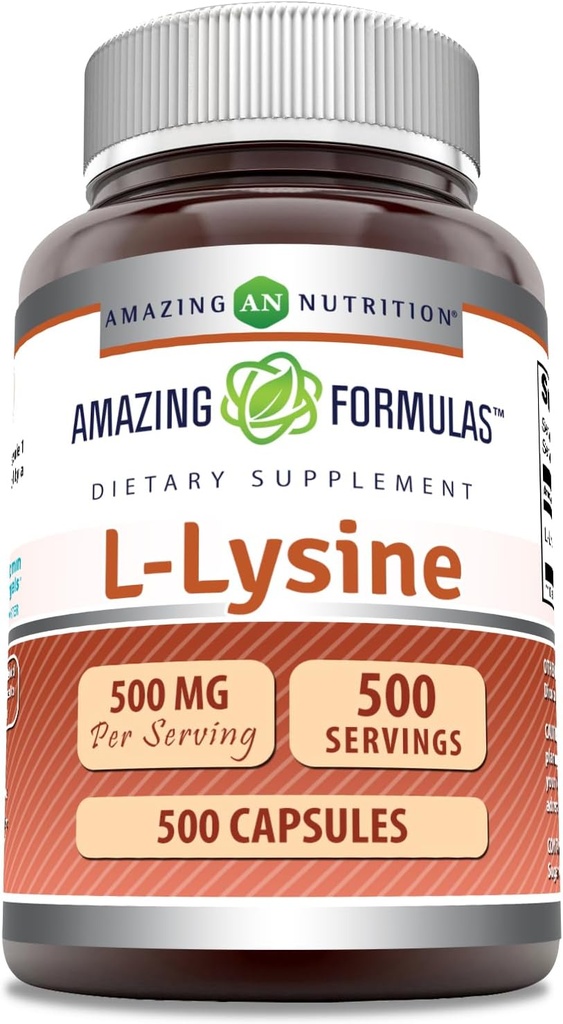 L-Lysine 500毫克氨基酸补充剂