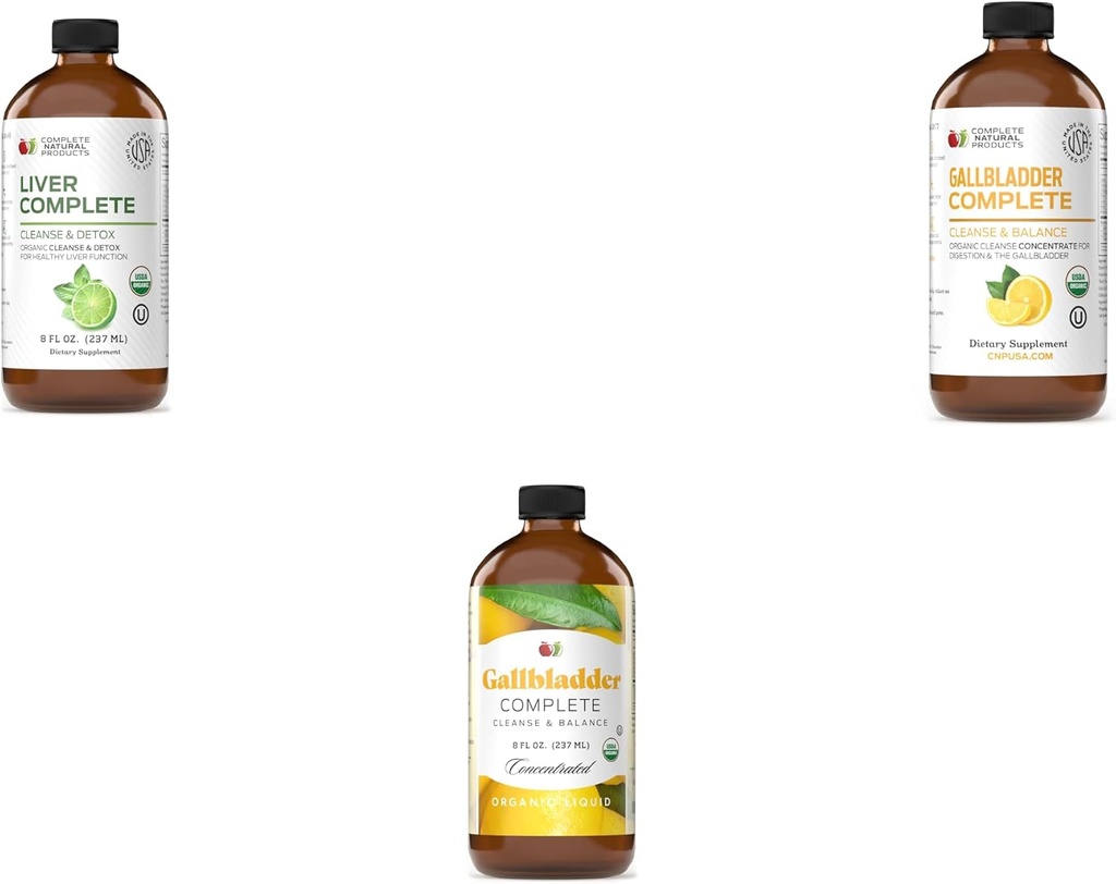 完整天然产品 Liver 完整 8oz, Gallbladder 完整 8oz & Gallbladder 清洁和平衡 8oz 套装