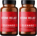 STONE RELIEF Cleanse - Premium Chanca Piedra 断石器综合体 - 男子/妇女最佳天然溶解剂 - 天然肾清洁和除毒补充剂 - [2 包] - 120 卡普尔 - 1 200 mg