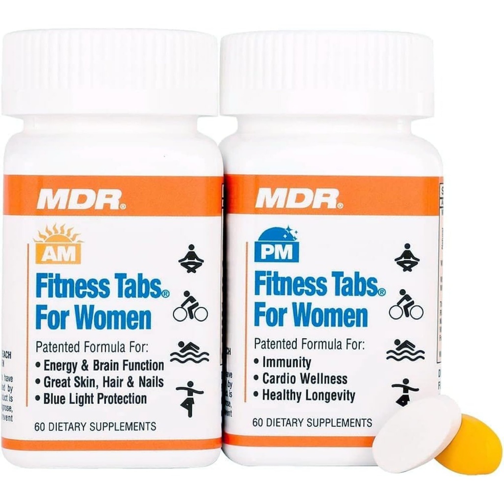 MDR 妇女专利多种维生素促进支持能源和健身的ATP和NAD - AM/PM公式 - 2个月供应