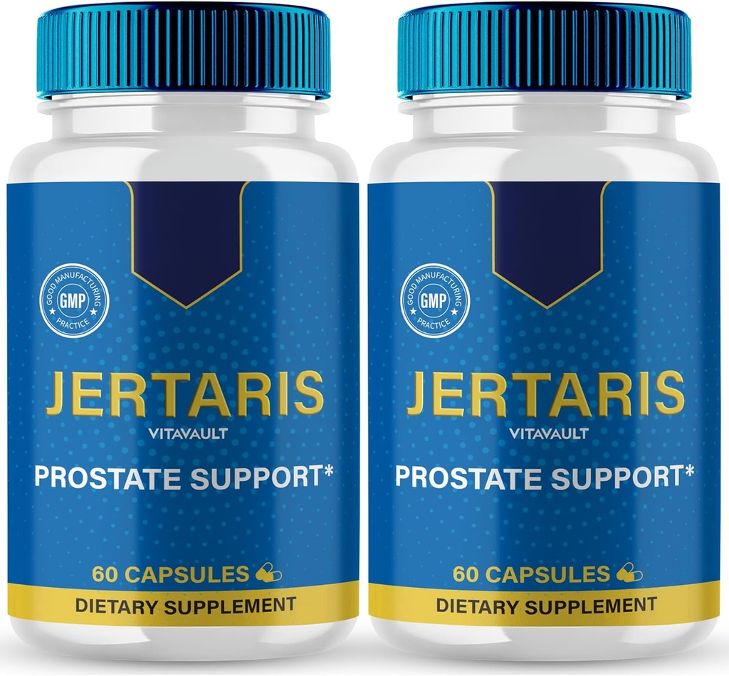 Jertaris Capsules, Jertaris 前列腺健康补充药 - 超强药, Jertaris 支持前列腺heath 全自然配方, Jerta RIS Capsules, Jer Taris Reviews (2 Pack)