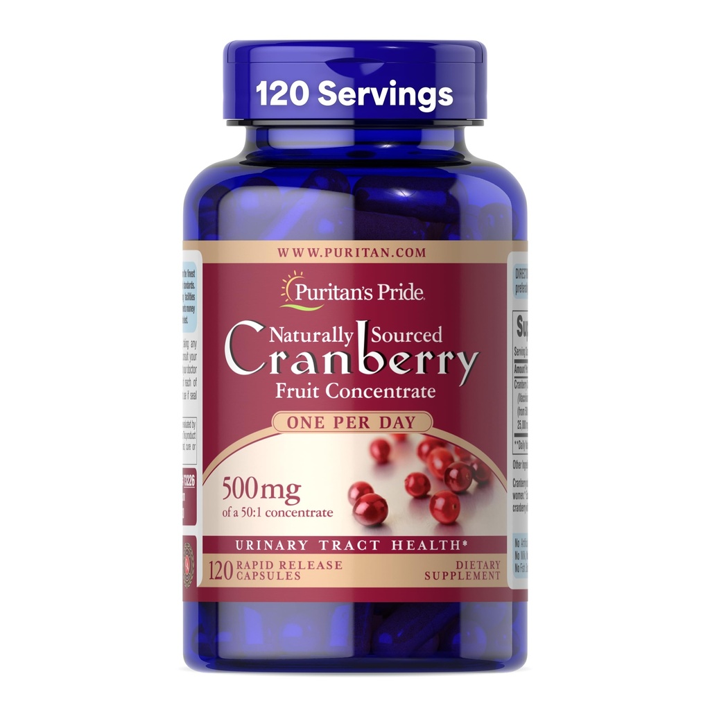 纯洁的一天的骄傲 Cranberry - 120 Capsules支持尿道健康