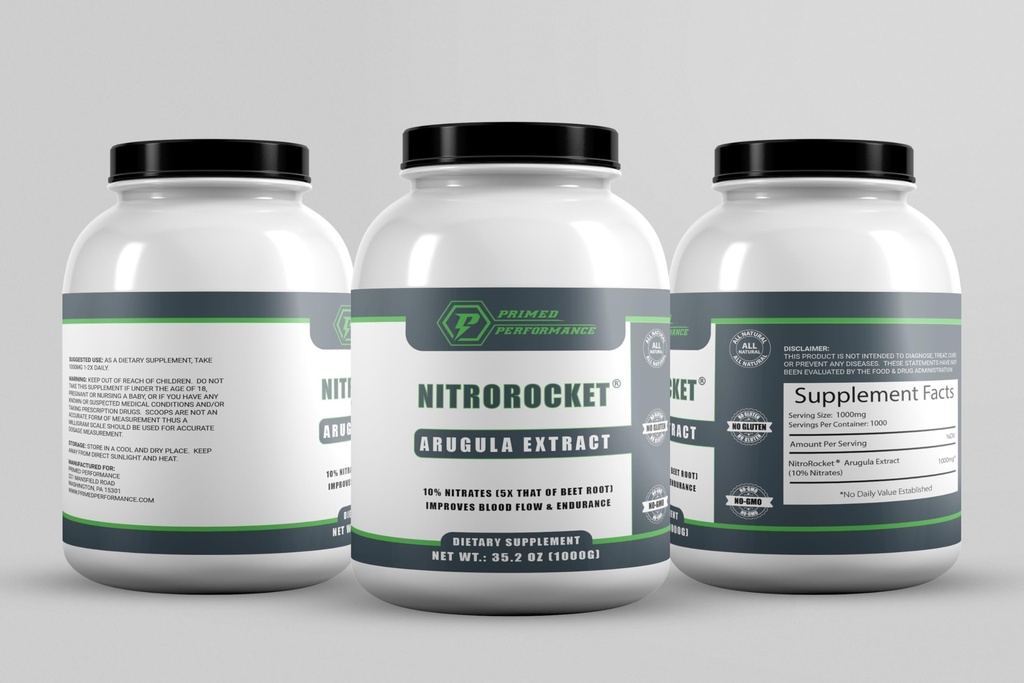 NitroRocket Nicric Oxide Boster - 帮助支持血流 Nicric Oxide 生产 - Nicric Oxide 补充供男子和妇女使用的 Nicric Oxide 补充 - 靴能量,认知功能和肌肉氧化(1 000格拉姆)