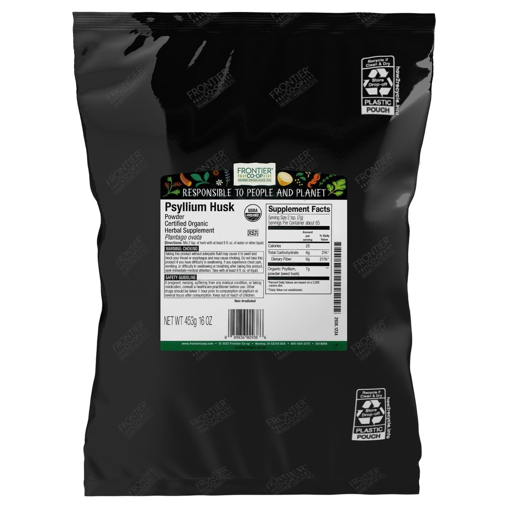 Frontier Co-op 有机lium壳粉1lb