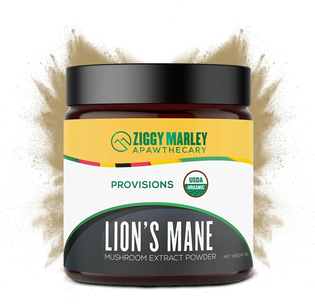 有机狮子 Mane 蘑菇粉用于狗和猫 – 支持认知 – USDA 有机果实体提取器, 45 服务于可回收的罐装