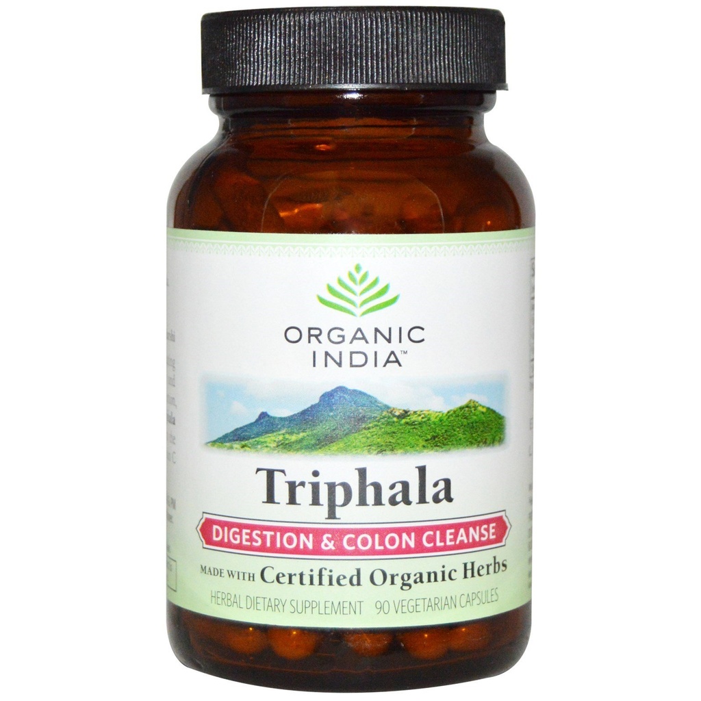 ORGANIC INDIA Triphala Capsules 有机 - 配有Amla,Bibhitaki,Haritaki,文摘和殖民地支持,Immune系统支持,适配体,Vegan,USDA认证有机体 - 90 Capsules的草药补充剂