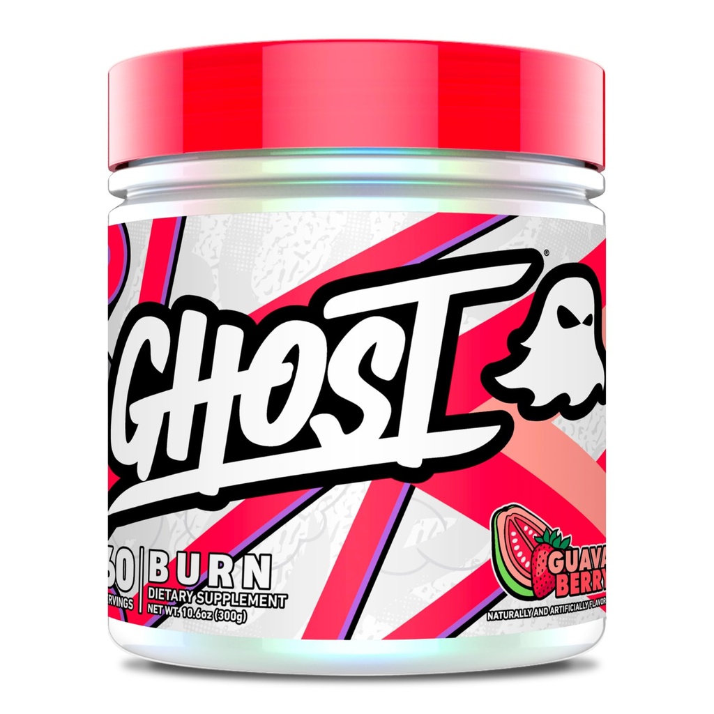GHOST 燃烧重量管理粉,瓜瓦贝里(60个服务站) - 男女代谢和能源支持补充 - 天然咖啡因,L-Carnitine & L-Tyrosine - Gluten, Soy & Sugar-Free, Vegan