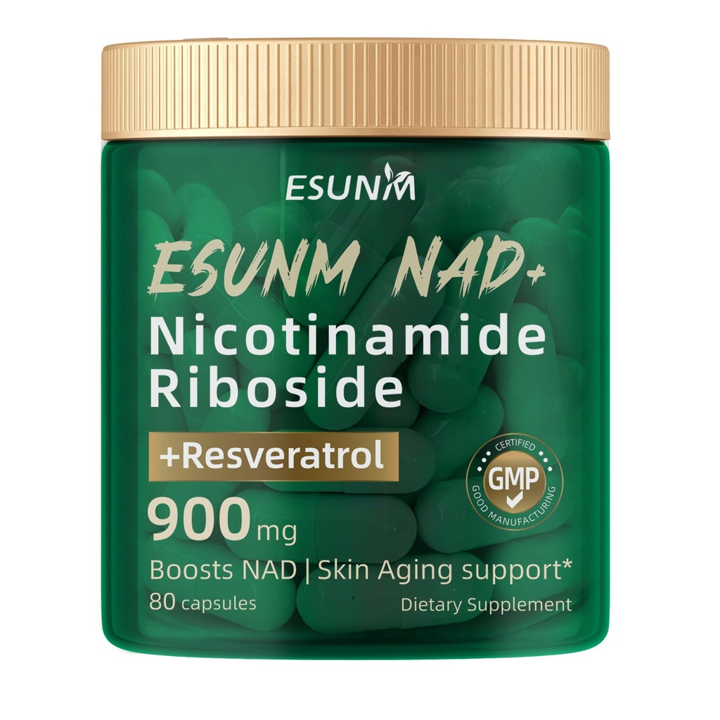 Nicotinamide Riboside 900mg, NMNH 补充Resveratrol 营养补充,抗衰老,能源,焦点-80卡普勒
