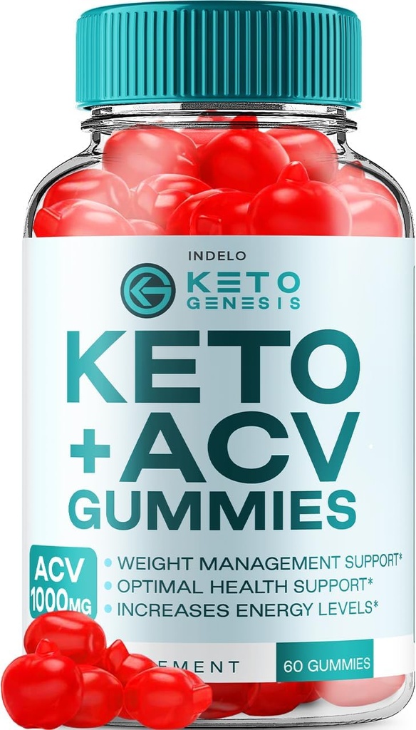 Keto Genesis ACV Gummys Advance Gummys 1000mg, Genesis Keto + ACV 重量管理 Gummys Apple Cider Vinegar Genesis 饮食补充 Gummys 维他命 B12 B6(60 Gummys) 维他命 B6(60 Gummys)