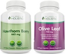 纯Holly Hollitic Horn Berry 665mg + 橄榄叶提取 750mg Bundle + 270 Vegan Capsules - 美国制造