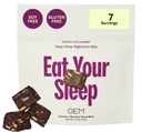 GEM睡眠援助,夜咬,7 Pack,Melatonin Free,L-Theanine,Magnesium,Valerian Root Except QQ Vegan和Gluten Free QQEarthy巧克力樱桃,试验大小