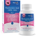 Hyalogic Hair Skin & Nails Hyaluronic Acid Collagen Builder – 美味的贝里 Flavored Collagen Boot Chewable Lozenges – 糖自由Vegan Collagen理想 增强你的自然美感 – 30 Counter