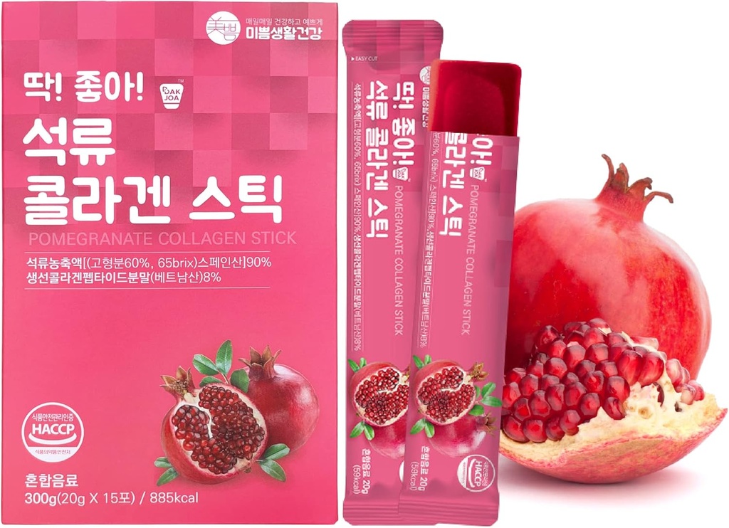石榴酸Collagen Jelly Stick 20g * 15 Stick 1,600mg 低分子鱼类Collagen 抗老化[DDAKJOA]