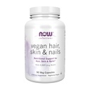 Now Foods Solutions, Vegan hair, Skin & Nails, 营养支持 5,000 mcg Biotin, 90 Veg Capsules