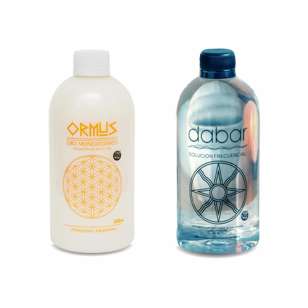 Monoatomic Gold Ormus & Zinc Frequency Solution, 500 ML Each, Natural Patagonia Sea Minerals & Natural Zinc Boost, Kit- Magnesium, zinc, Calcium, Iron, Potassium & Phosphorus from the sea