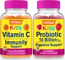 (原始内容存档于2018-07-21). Wellyeah Vitamin C Kids + Probiotics 10B Kids, Gummys Bundle - Great Tasting, Vitamin Supplement, Gluten Free, GMO Free, Chewable Gummy (英语).