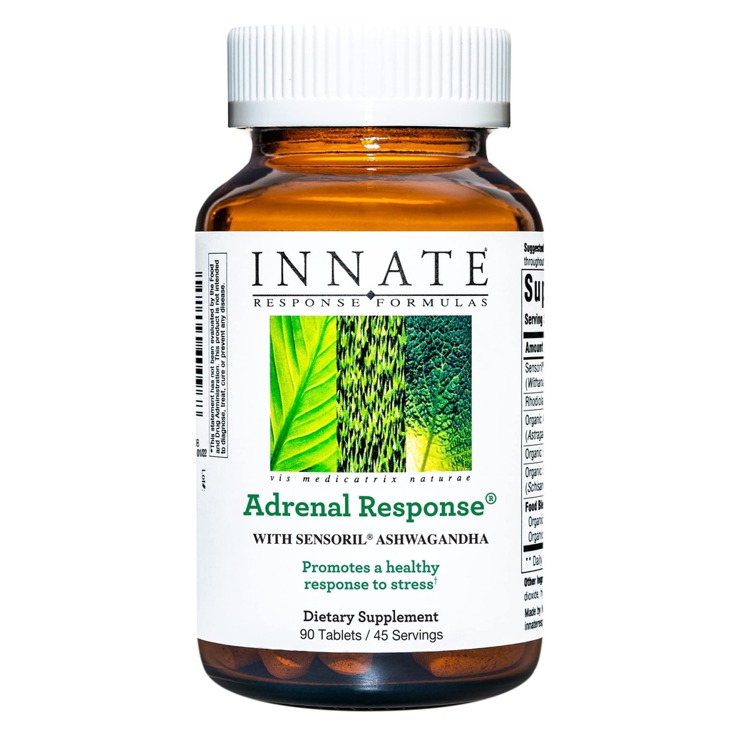 NNATE 反应公式 - 肾上腺反应草药补充剂 - 与 Ashwagandha - 促进最佳应激反应 - 非GMO、蔬菜和无9种食品过敏剂生产 - 90块(45枚)