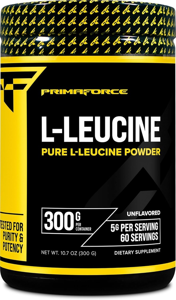 Primaforce L-Leucine(300格拉姆 | 60格拉姆) - 纯 L-Leucine粉,每格拉姆