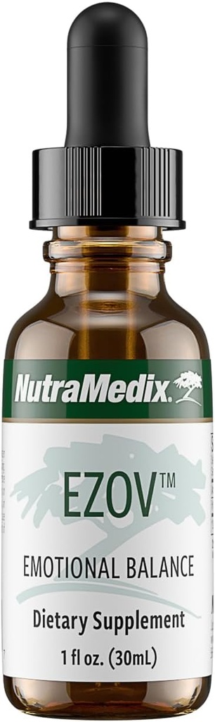 NutraMedix Ezov Hyssop Plant Drops - 压力管理、放松、抗氧化剂支持和固醇健康液体补充剂 - Mood & 情感支持液体草药提取剂(1oz / 30ml)