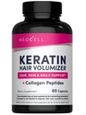 NeoCell Keratin Hair Volumizer with Collagen, Amla 提取和维生素C, hair and Skin Supplement, Capsule, 60 Counter, 1 瓶装