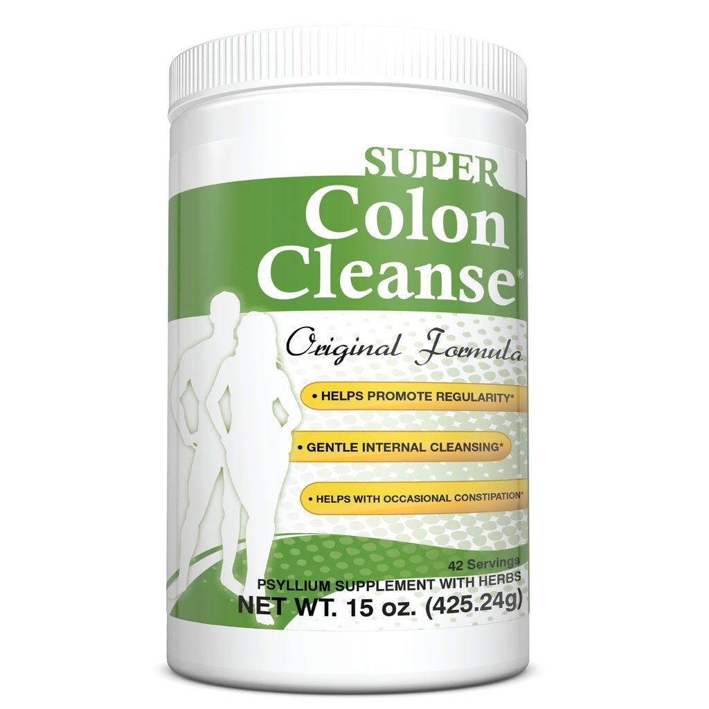 健康加超Colon Cleanse原始配方(1990-2025年),15 oz粉,42个服务,配有Psyllium Husk和Senna Leaf用于便秘救济和消化支持