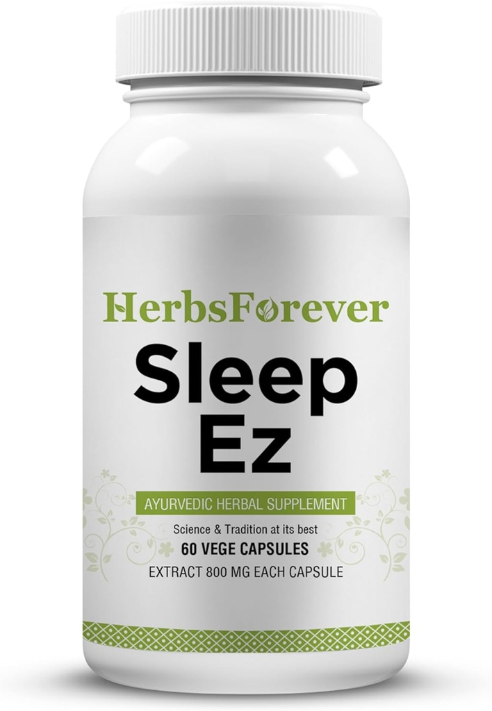 放松心智、身体和易感睡眠模式协助的草药,60 vege capsules,800 mg