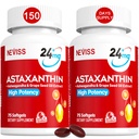 Astaxanthin 补充24mg,5个月供应-椰子MCT 石油、新鲜微藻源/葡萄籽油、Ashwagandha -- -- 健康皮肤、眼睛、老化的抗氧化剂 -- -- 非GMO和Gluten Free,150软胶