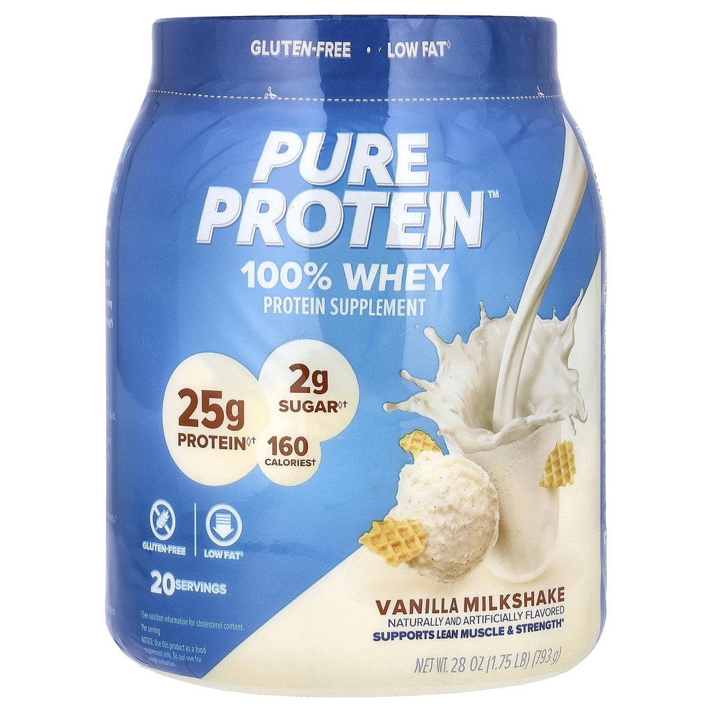 纯蛋白粉,Whey,高蛋白,低糖,Gluten Free,Vanilla Cream,1.75磅