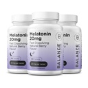平衡breens Melatonin 20mg快速溶解药片 - 高Potency,快速演绎,自然睡眠支持 - 成人睡眠援助 - 非格鲁吉,无药方 - 120 睡眠药片