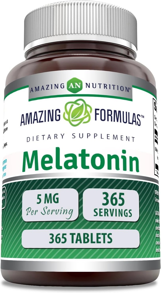 (原始内容存档于2018-09-21) (英语). Amazing Formules Melatonin 5 Mg Talets Supplements QQ Non-GMO QQ Gluten Free QQ 在美国制造(365)
