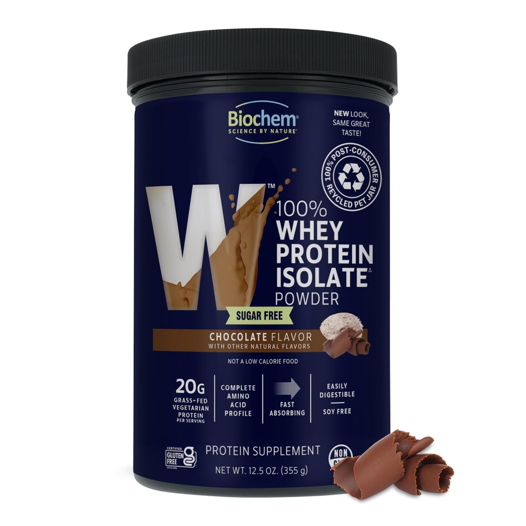 生物化学 100% Whey 无糖巧克力 20g, 12.5oz, 认证蔬菜, 认证无胶类, 认证无胶类, 认证无胶类, Keto 友好型, 草鳍