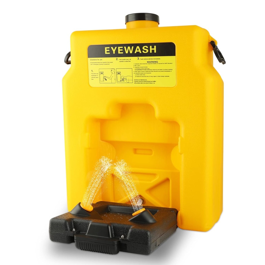 手提式洗眼器- Station Emergency OSHA- Approved Yeipower - 墙上洗眼急救 14 Gallon眼灌溉设备