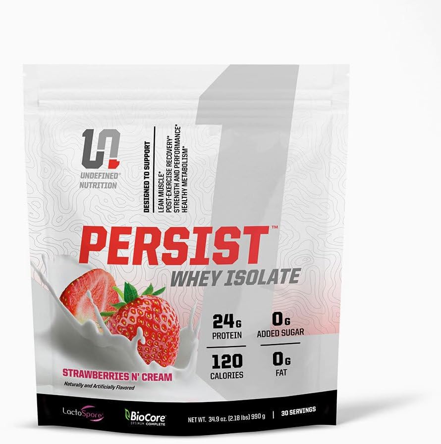 由Brian Shaw所著的未定义的营养迷幻药Whey 隔离剂 - 24g蛋白,30 services - 支持恢复,力量和性能 - Gluten Free, Fast Absorbing (2.18lbs, 草莓 N' Cream)