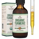 Turmeric Curcumin with Black Pepper Drops - 有机Turmeric Supplements 1,180 mg - 2FL OZ, 60 services (配有黑Pepper种子,Ginger,Rosemary,和Sage) 由双木联合支持