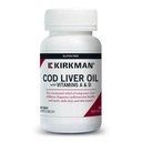Kirkman - 配有维生素A & D的鳕鱼肝油 - 300软胶 - 基本脂肪酸 - 支持基础健康 - 假致性
