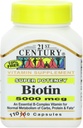 Biotin 5000 Mcg Capsules, 330 Counter(在3个瓶子中) / Biotin 5000 Mcg Capsules, 330 Counter(En 3 bouteilles)