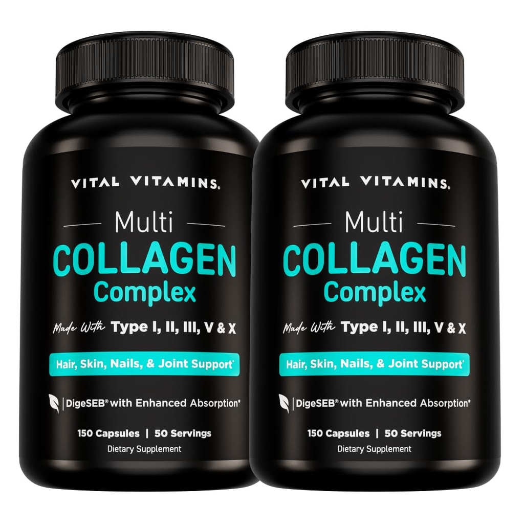 女性和男性(2-Pack)的维生素多氯联苯(2-Pack) - 水解Colagen Peptides - 一、二、三、五、十 - 草药,非GMO