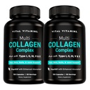 女性和男性(2-Pack)的维生素多氯联苯(2-Pack) - 水解Colagen Peptides - 一、二、三、五、十 - 草药,非GMO