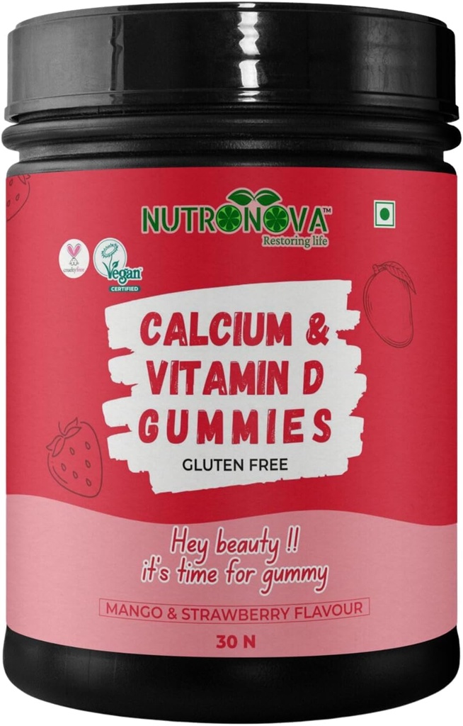 (原始内容存档于2018-09-31). General Rise. 妇女用钙和维生素D Vegan Gummys(30 Chewables gumamies、Mango和Strawberry Flavour)