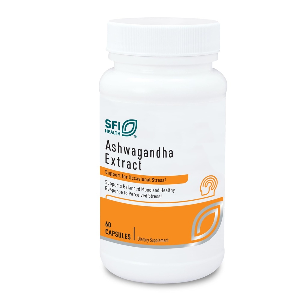 SFI 健康 Klaire Labs Ashwagandha 提取器 300mg - Ashwagandha 促进记忆、认知功能与健康应激反应的补编 - 假阳性 Ashwagandha 根提取器(60 Capsules)