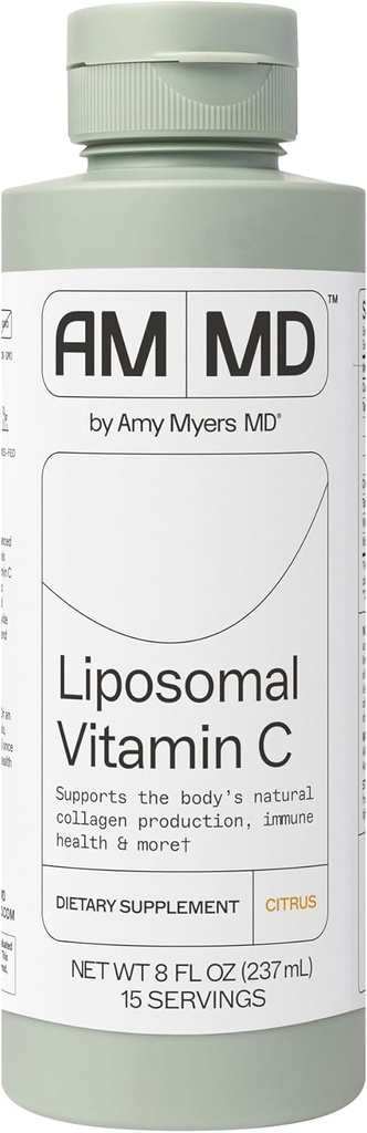Amy Myers MD Liposomal维生素C - 非GMO 免疫支持和凝胶生产高吸附性补充剂 - 无脂、无毒和无硫