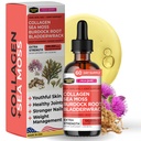 Collagen Mojo - 男女液体Collagen,Collagen Peptides with Sea Moss, Burdock Root & Bladderwrack - 头发,皮肤,钉子,联合支持,体重管理,高吸收 - 100,000mcg,2 Oz